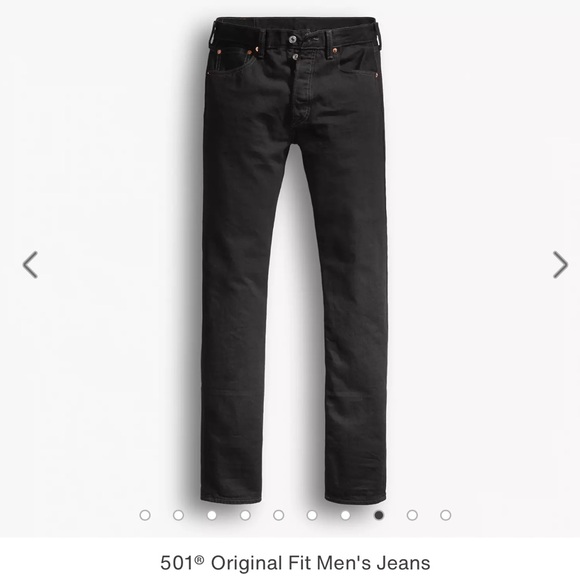 LEVI STRAUSS & CO 501® ORIGINAL FIT MEN'S JEANS - Color Black - Size 32x32 - Picture 7 of 10